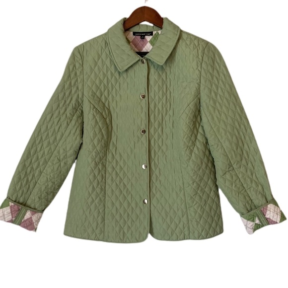 Briggs New York Jackets & Blazers - Briggs New York Lightweight Quilted Argyle Jacket Coat